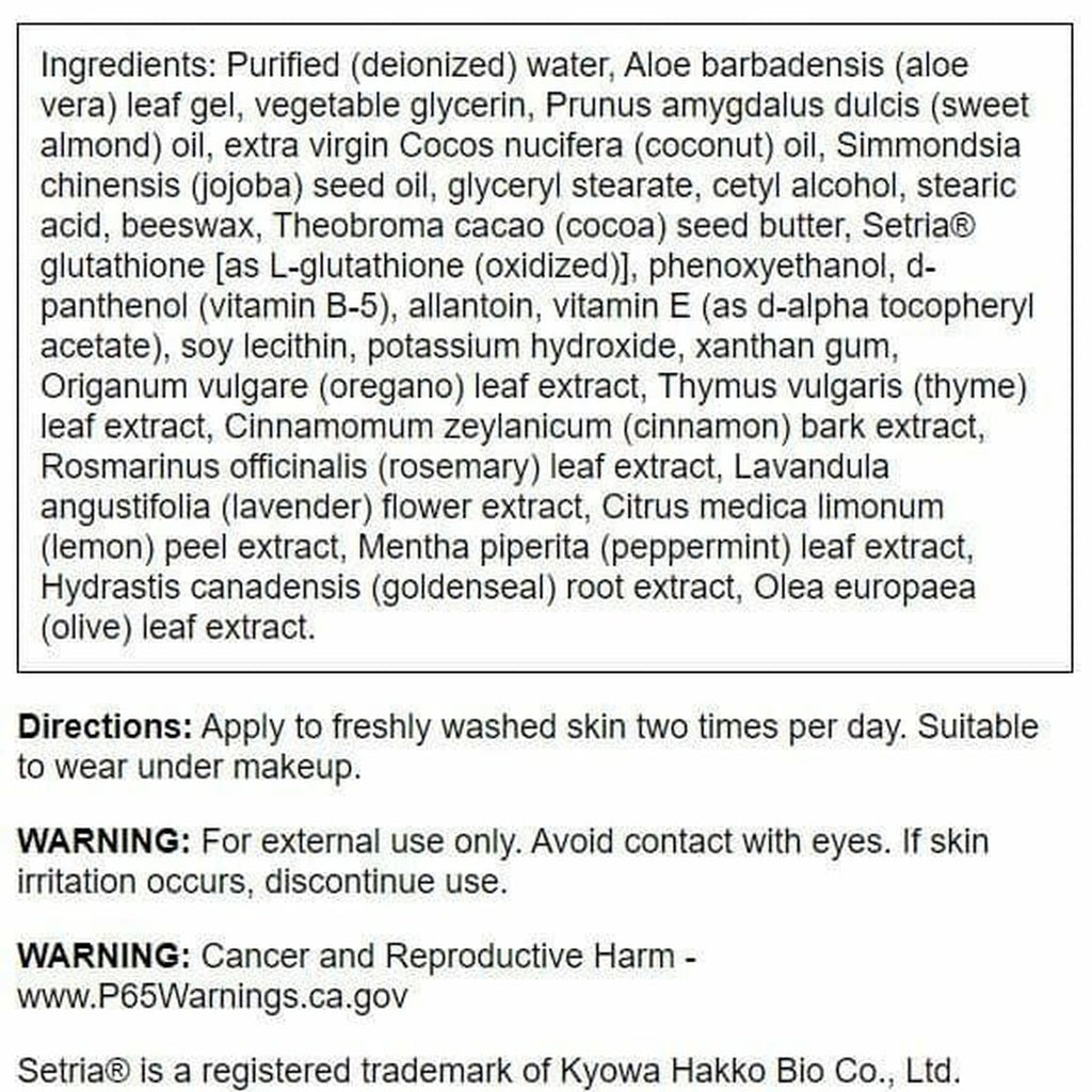 Swanson L-Glutathione Cream with Setria – 2 fl oz (59 ml)