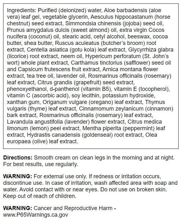 Swanson Leg Vein Essentials Cream – 4 oz for Healthy Leg Veins & Circulation