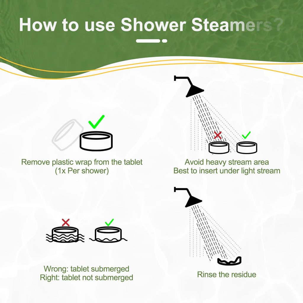 SWCANDY Shower Steamers Aromatherapy – Lemon Mint (8 pcs) Gift for Women