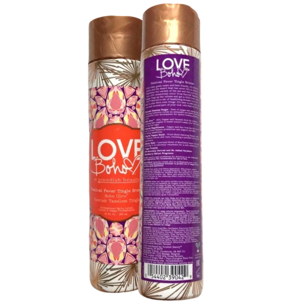 Swedish Beauty Love Boho Festival Fever Tingle Bronzer – 10oz Ultra-Dark Tanning Lotion