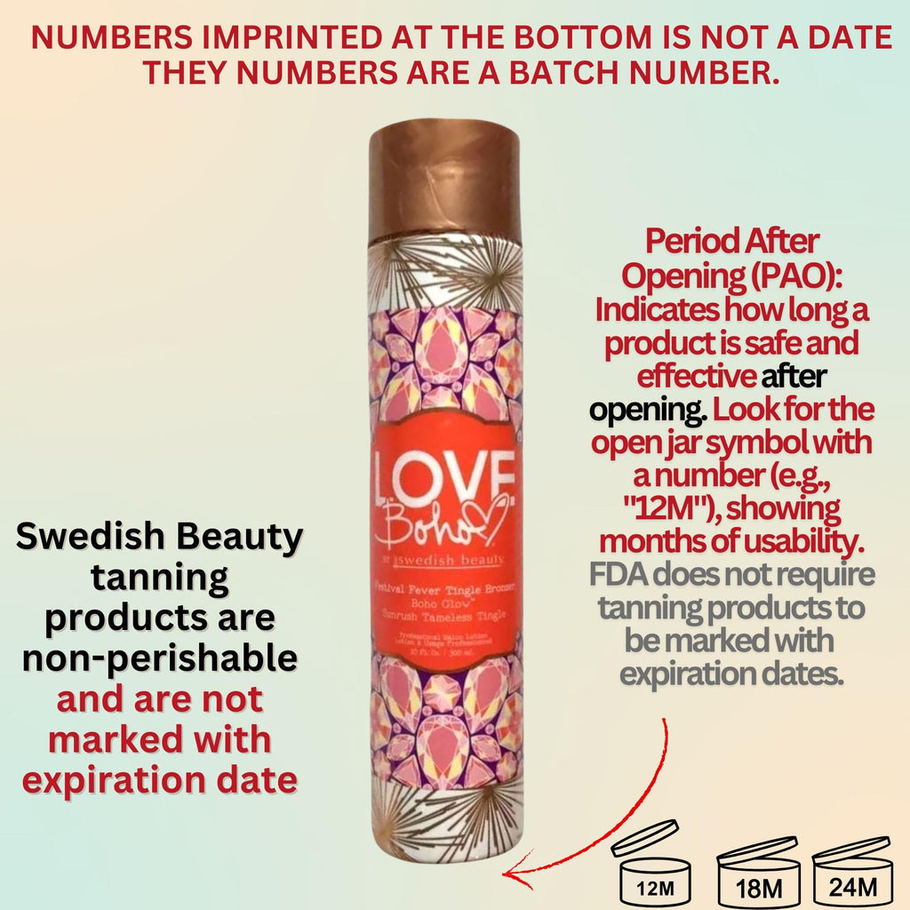Swedish Beauty Love Boho Festival Fever Tingle Bronzer – 10oz Ultra-Dark Tanning Lotion