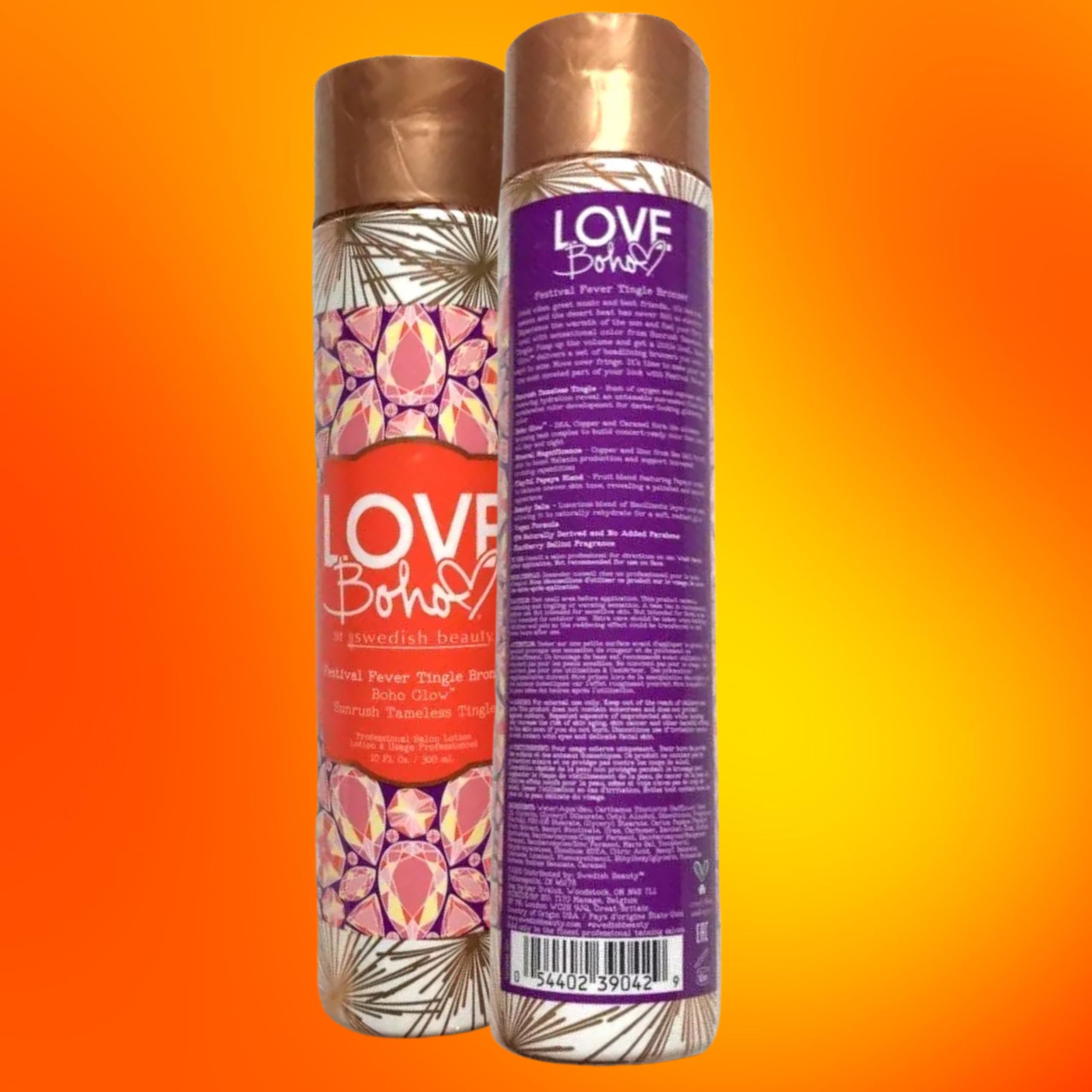Swedish Beauty Love Boho Festival Fever Tingle Bronzer – 10oz Ultra-Dark Tanning Lotion
