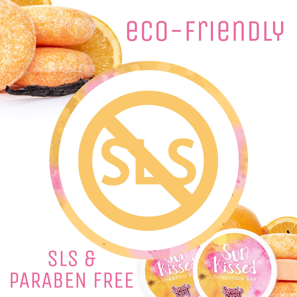 Sweet & Sassy 3 Conditioner Bars – All-Natural, SLS-Free, Plastic-Free, Made in USA, Sun Kissed