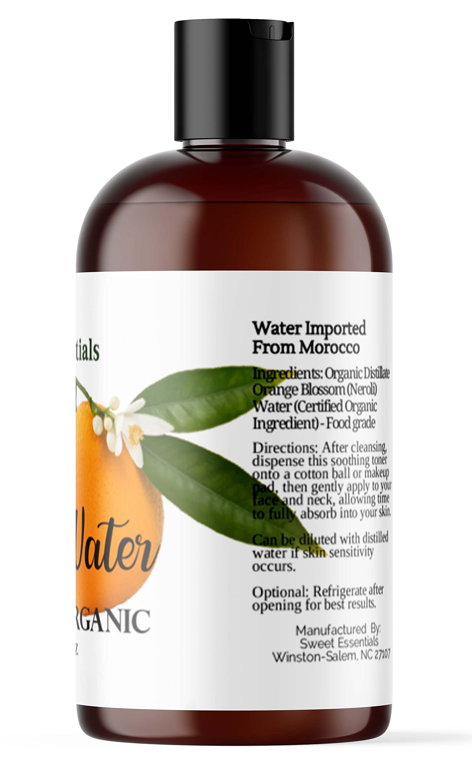 Sweet Essentials Premium Organic Moroccan Neroli Water – 4oz | Face & Neck Hydration