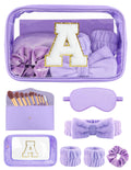 Sweet Lion Gift Sets for Women – Initial Makeup Bag & Brush Set for Bachelorette Parties