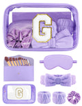 Sweet Lion Gift Sets for Women – Initial Makeup Bag & Brush Set, Bachelorette Party Favors