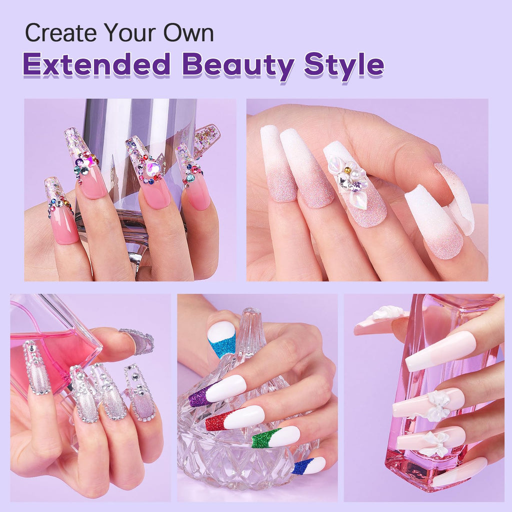 Sweet Trend Beginners Nail Kit Acrylic Set | All-in-One Starter for DIY Nail Art