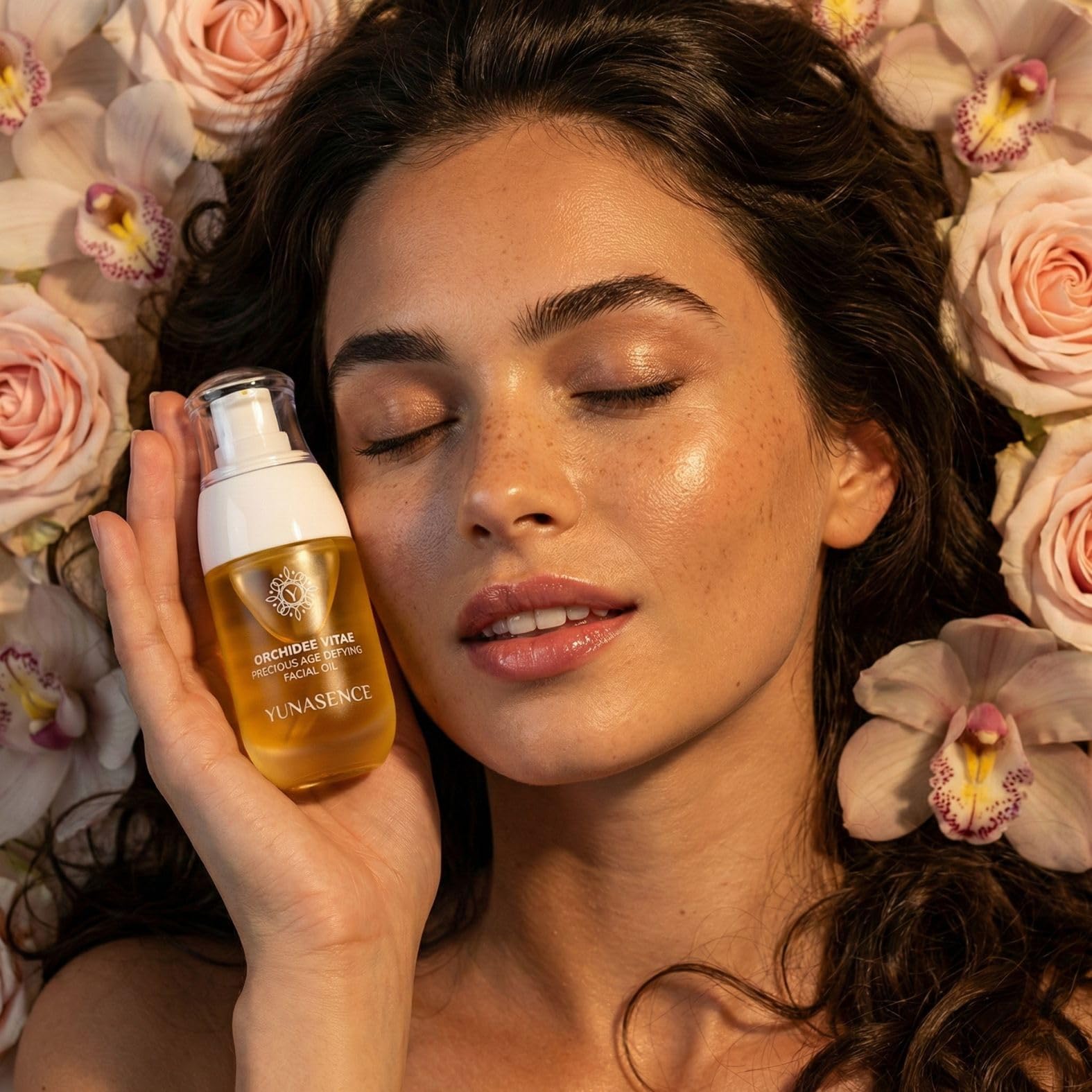 Sweetsation Therapy YUNASENCE ORCHIDEE VITAE Organic Anti-Aging Face Oil Serum – Orchid Flower, Rose Absolute, Argan