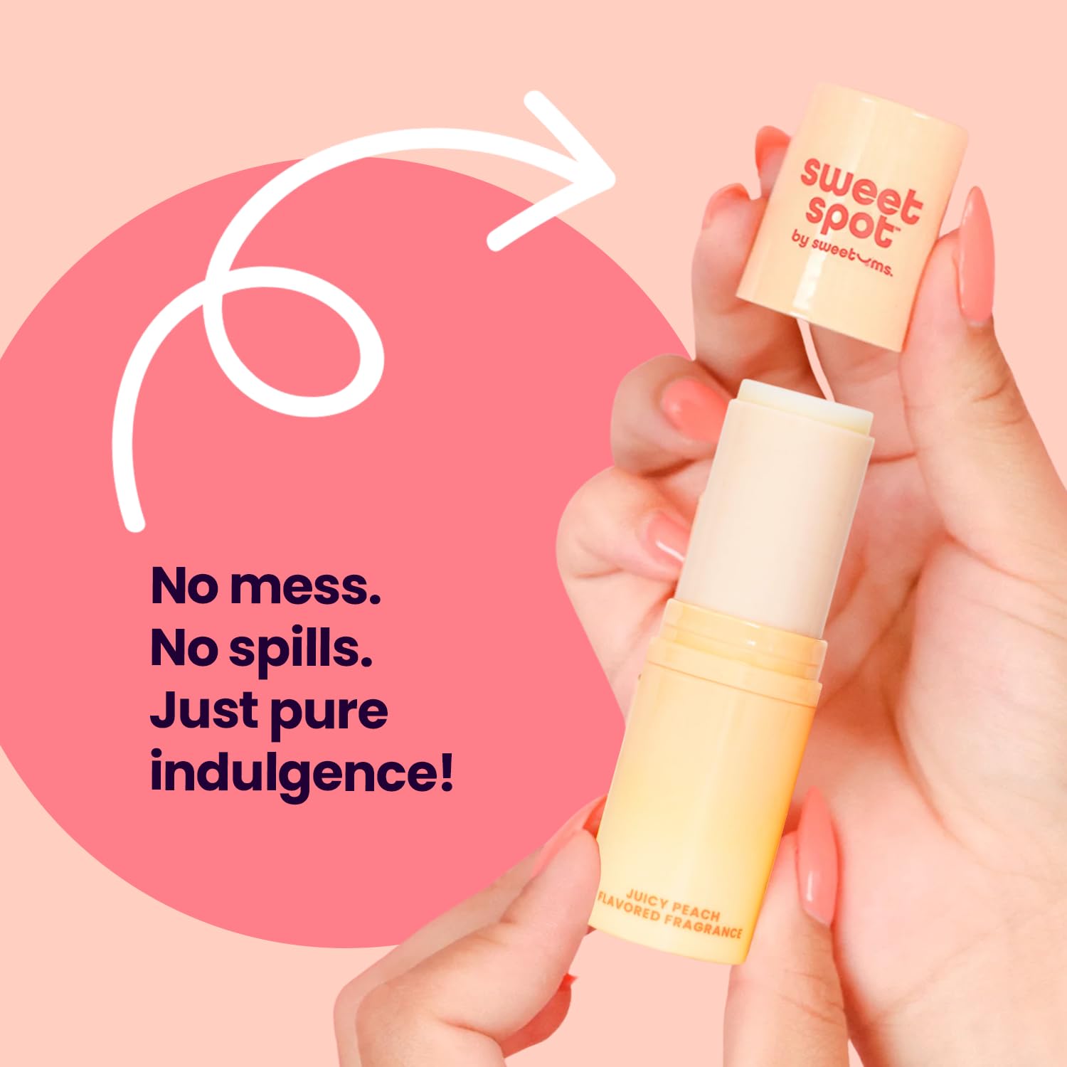 Sweetums SweetSpot Peach Solid Perfume Stick – Portable, Long-Lasting Fragrance