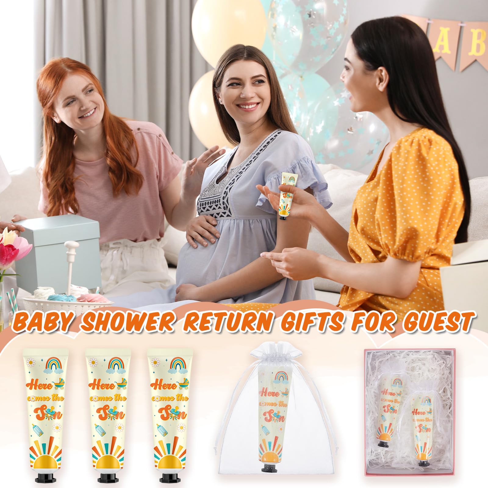 Swiffen Here Comes The Son Hand Cream Gift Set — 48-Piece Bulk Baby Shower Favors