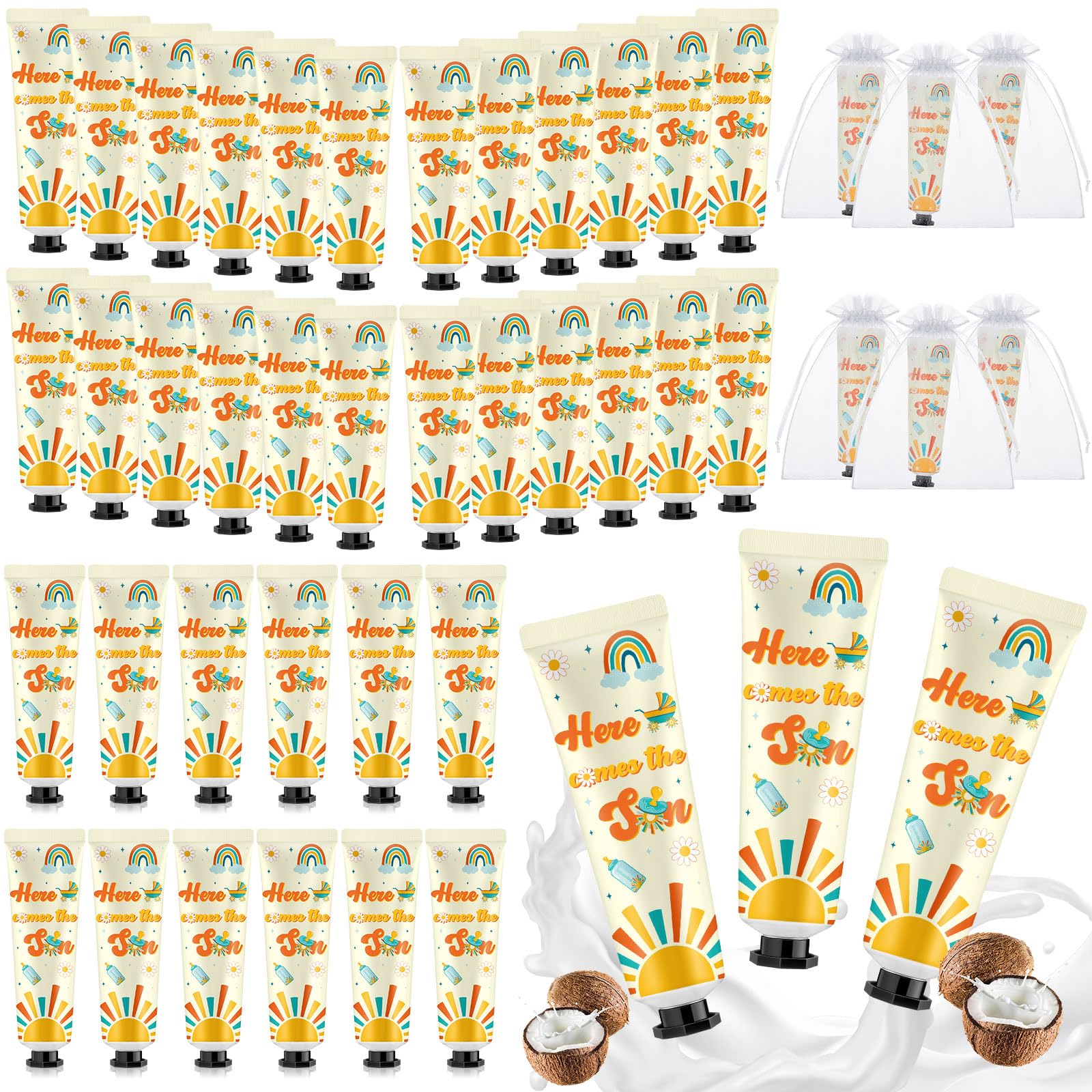 Swiffen Here Comes The Son Hand Cream Gift Set — 48-Piece Bulk Baby Shower Favors