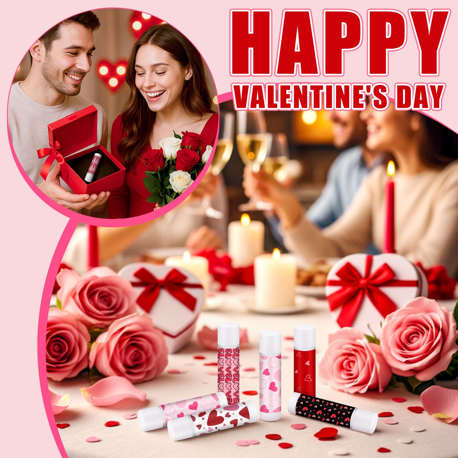 Swiffen 50-Pack Valentine’s Lip Balms Gift Set – Bulk Gifts for Women