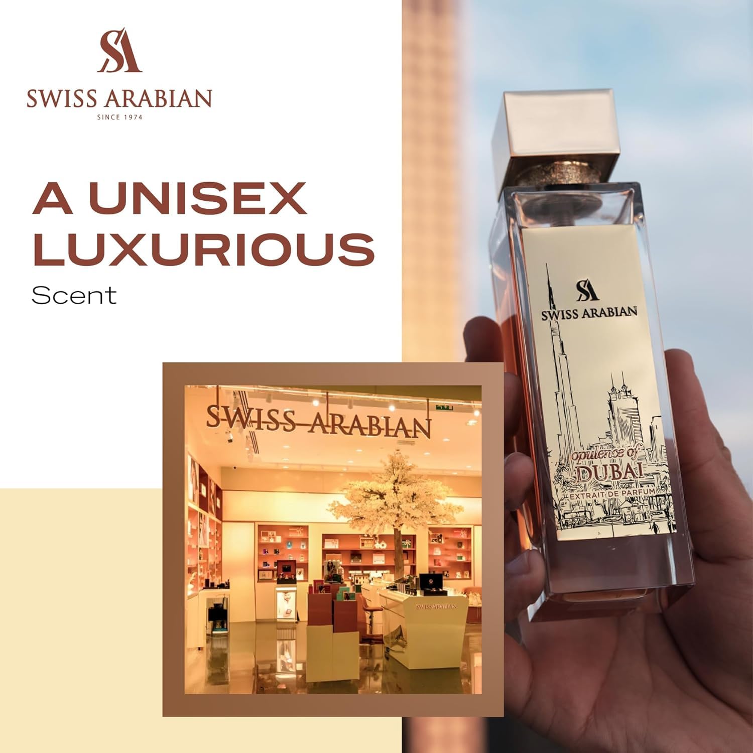 Swiss Arabian Opulence of Dubai Extrait de Parfum – 100ml Unisex Luxury Fragrance