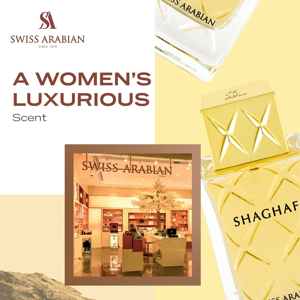 Swiss Arabian Shaghaf (Feminine) – Long-Lasting EDP Spray, Dubai Luxury Perfume 2.5 oz