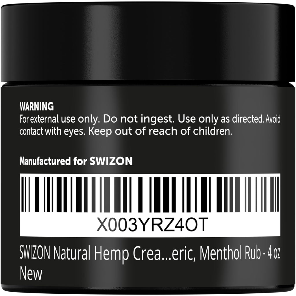 SWIZON Cream with Arnica Montana, Emu Oil, Curcumin, Turmeric – Soothing Comfort, 4oz
