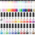 SXC Cosmetics 24-Color Gel Liner Set with Built-in Brush – Soak-Off Gel Polish for Nail Art