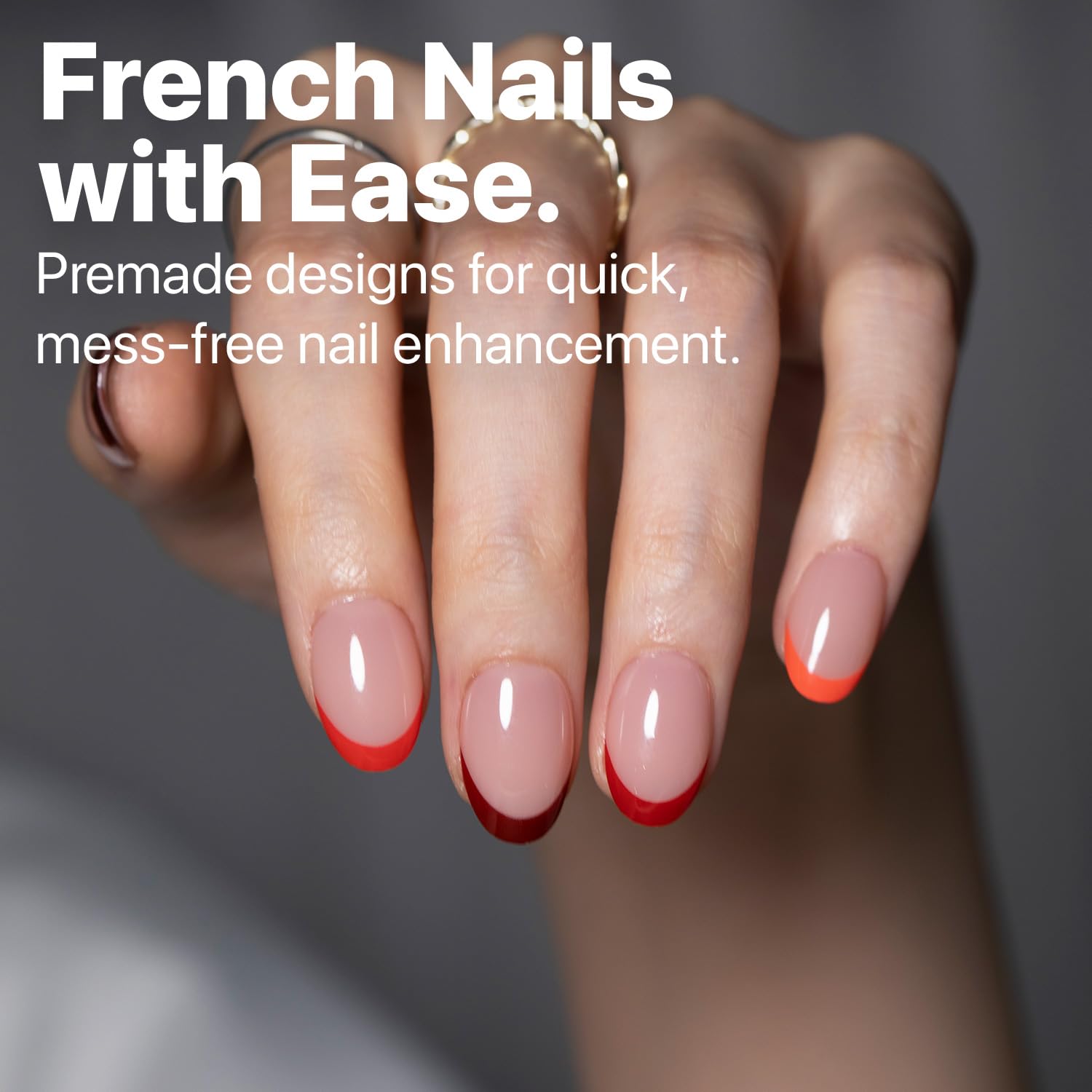SXC Cosmetics X-Pro Tips French Tip Press-On Nails – French Red Edition (Almond, RED118KIT-XS)