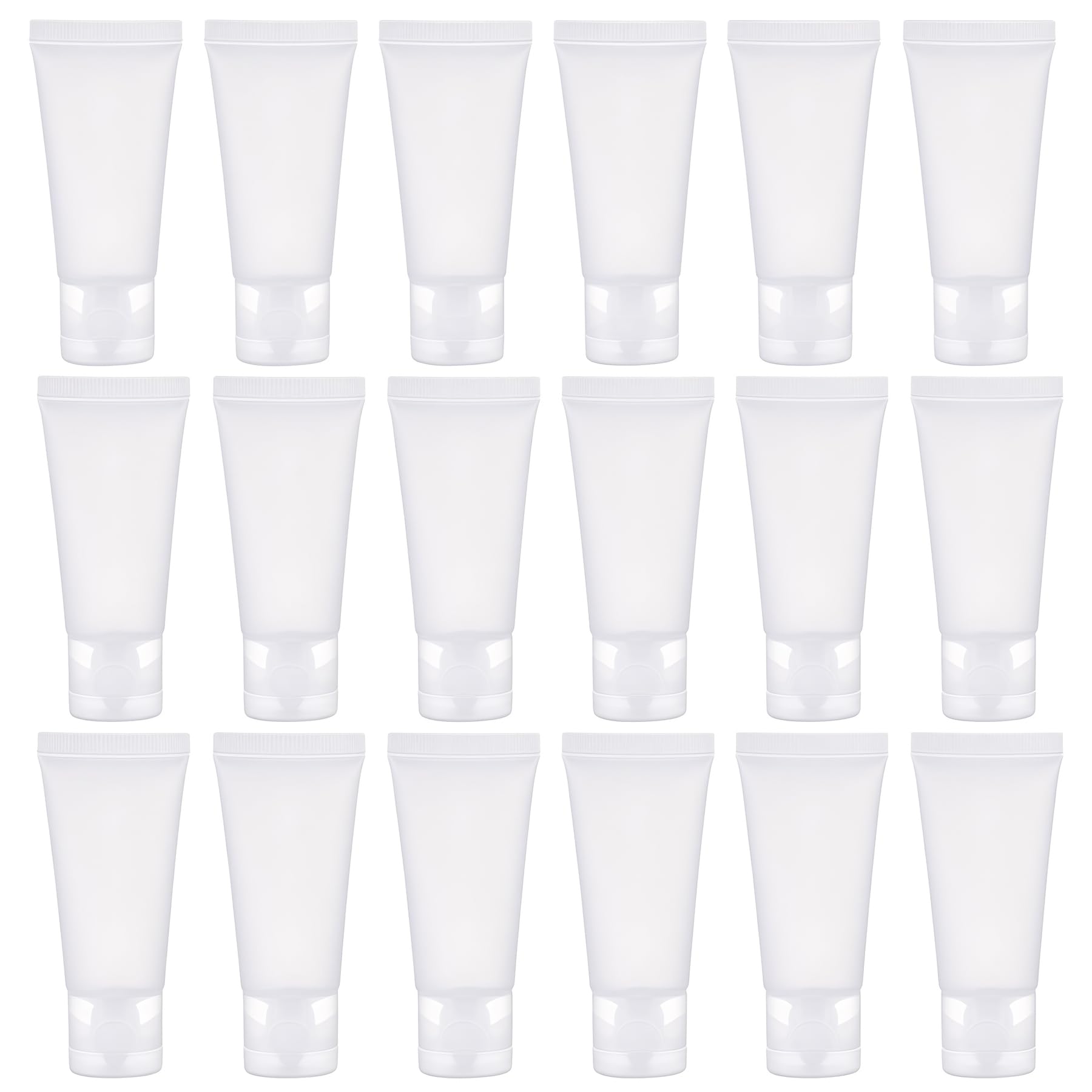 SYBL 20Pcs 50ml Clear Refillable Tubes – Leak-Proof Cosmetic Containers