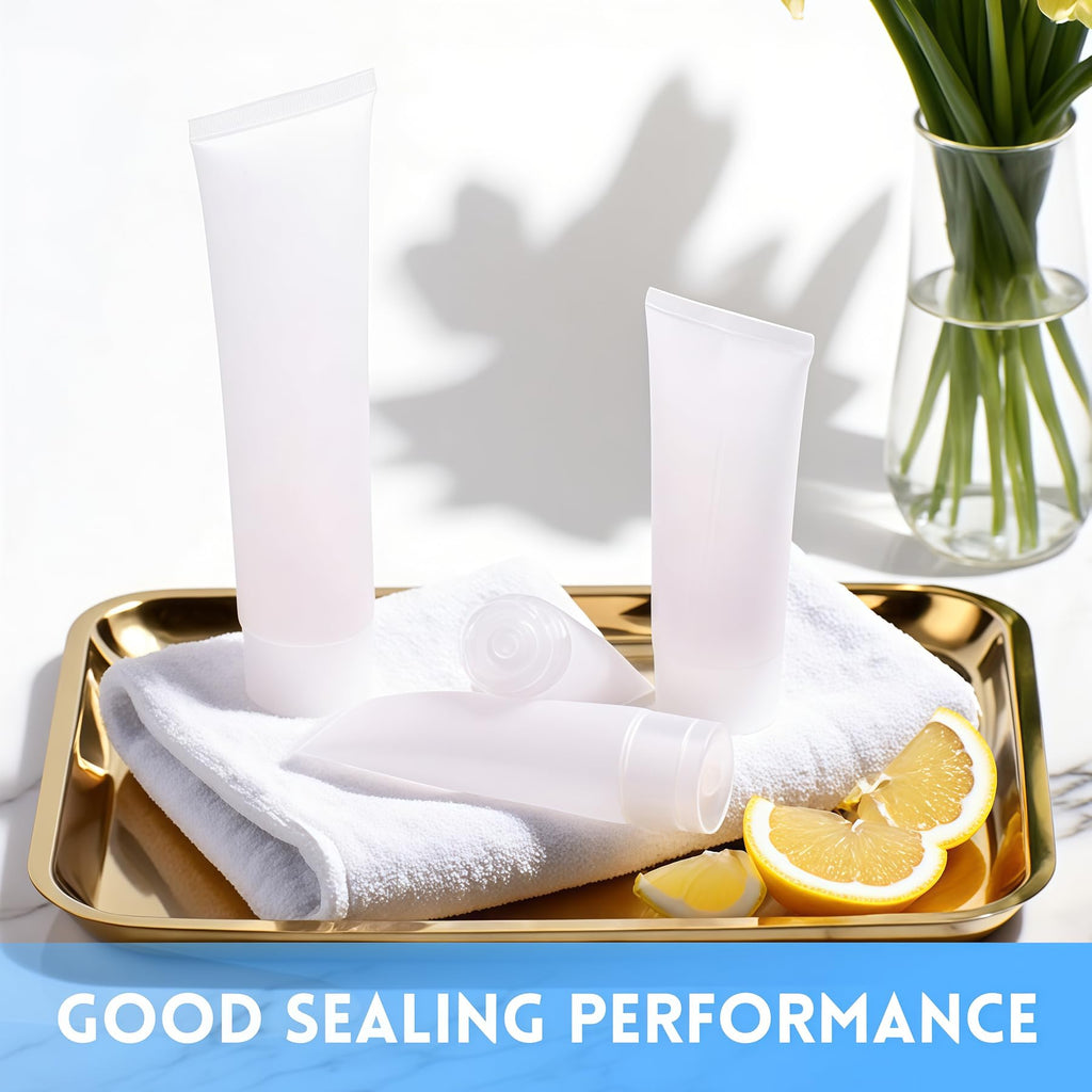 SYBL 20Pcs 50ml Clear Refillable Tubes – Leak-Proof Cosmetic Containers