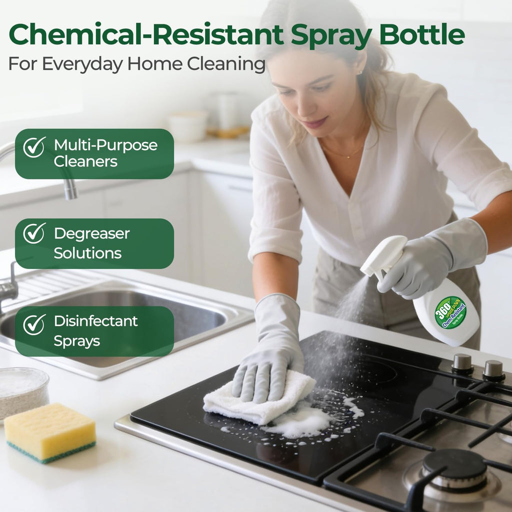 T4U 16 oz Spray Bottles – Heavy-Duty, Chemical-Resistant, 2-Pack