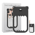 taessv Hand Sanitizer Case for Touchland – Silicone Case with 360° Swivel Keychain (Black)