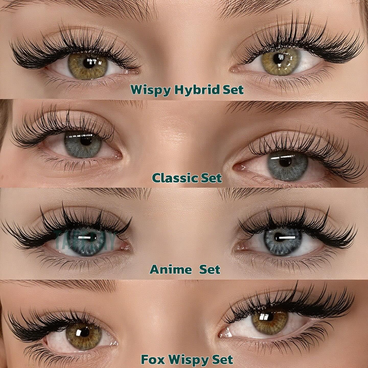 TAFFEAY Cashmere Classic & Volume Lash Extensions – 0.03-0.15 Thickness, 8-20mm, C/CC/D/B/J Curl, 16-Row Tray