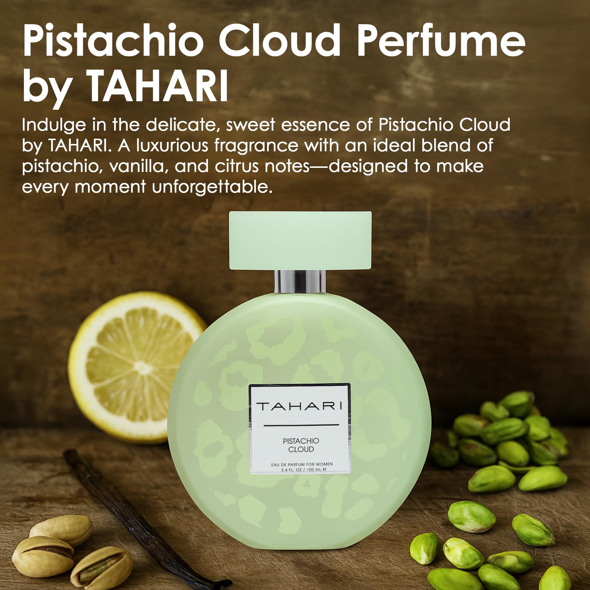 TAHARI Eau de Parfum for Women – Sweet Pistachio Cloud, Long-Lasting & Affordable Luxury