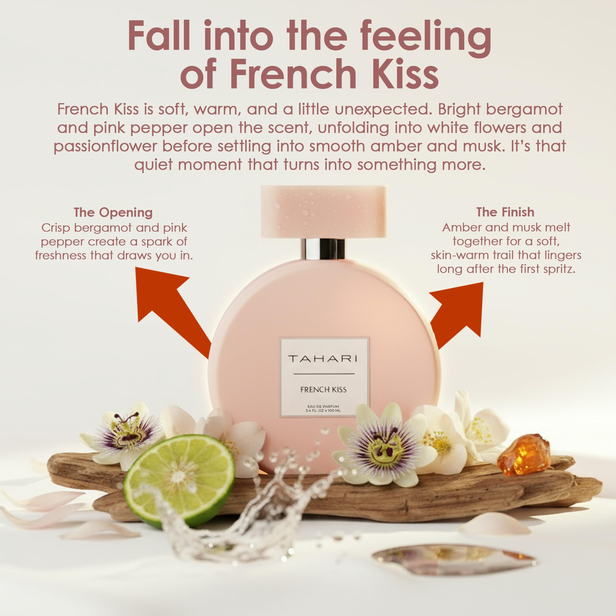 TAHARI French Kiss Eau de Parfum for Women – Long-Lasting & Sweet (100 mL)