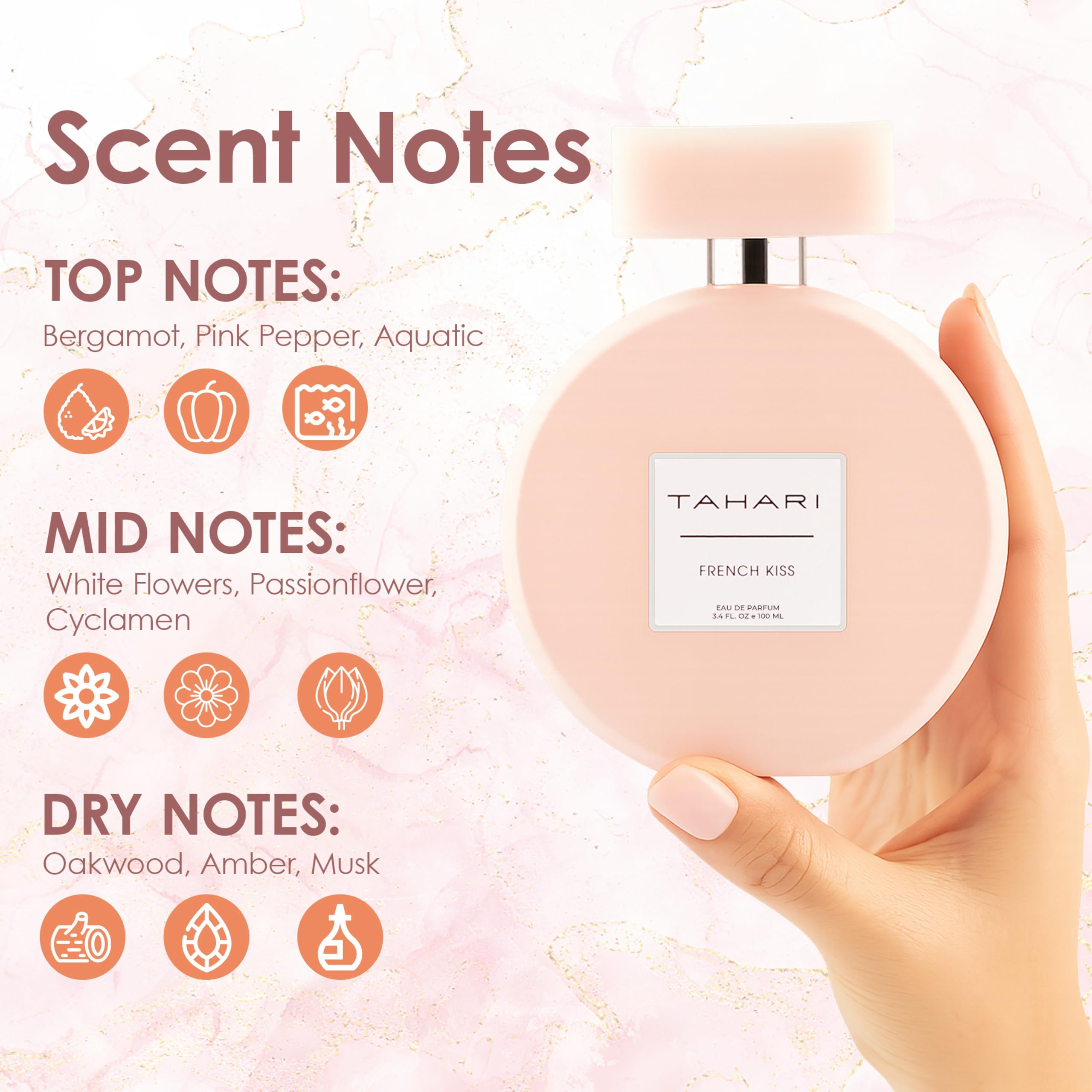 TAHARI French Kiss Eau de Parfum for Women – Long-Lasting & Sweet (100 mL)