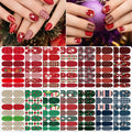 TailaiMei 14 Sheets Christmas Nail Wraps – Self-Adhesive DIY Nail Art Decals with 2 Nail Files | Gift Style