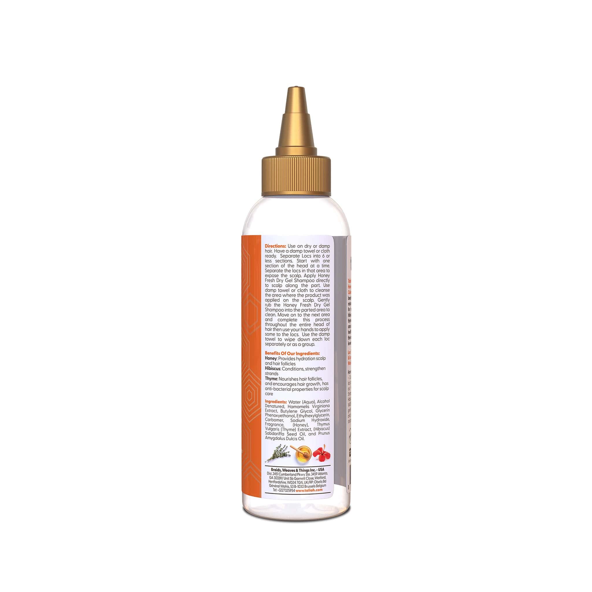 Taliah Waajid Love My Locs Honey Fresh Dry Gel Shampoo 4oz | No-Rinse Scalp Cleanser