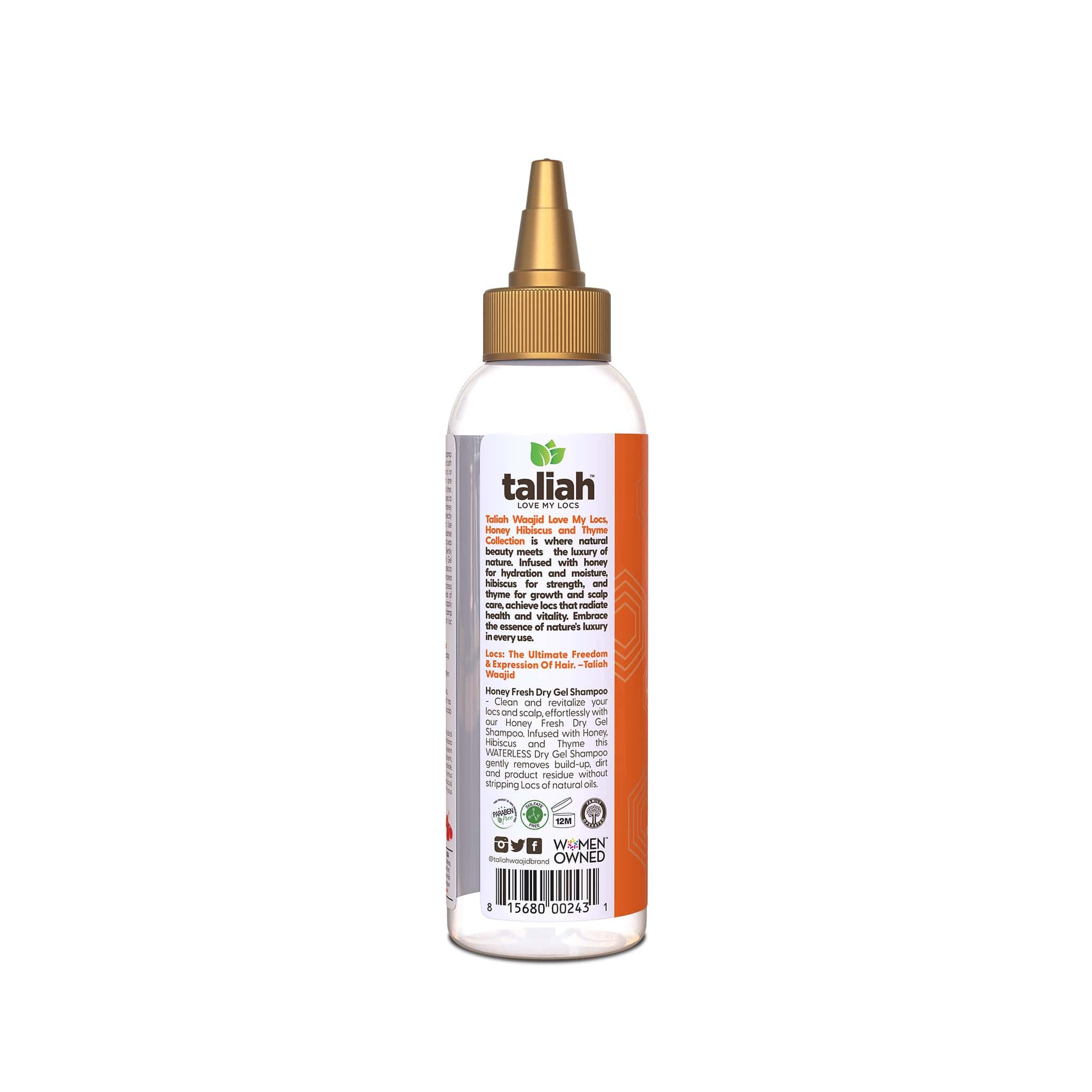 Taliah Waajid Love My Locs Honey Fresh Dry Gel Shampoo 4oz | No-Rinse Scalp Cleanser