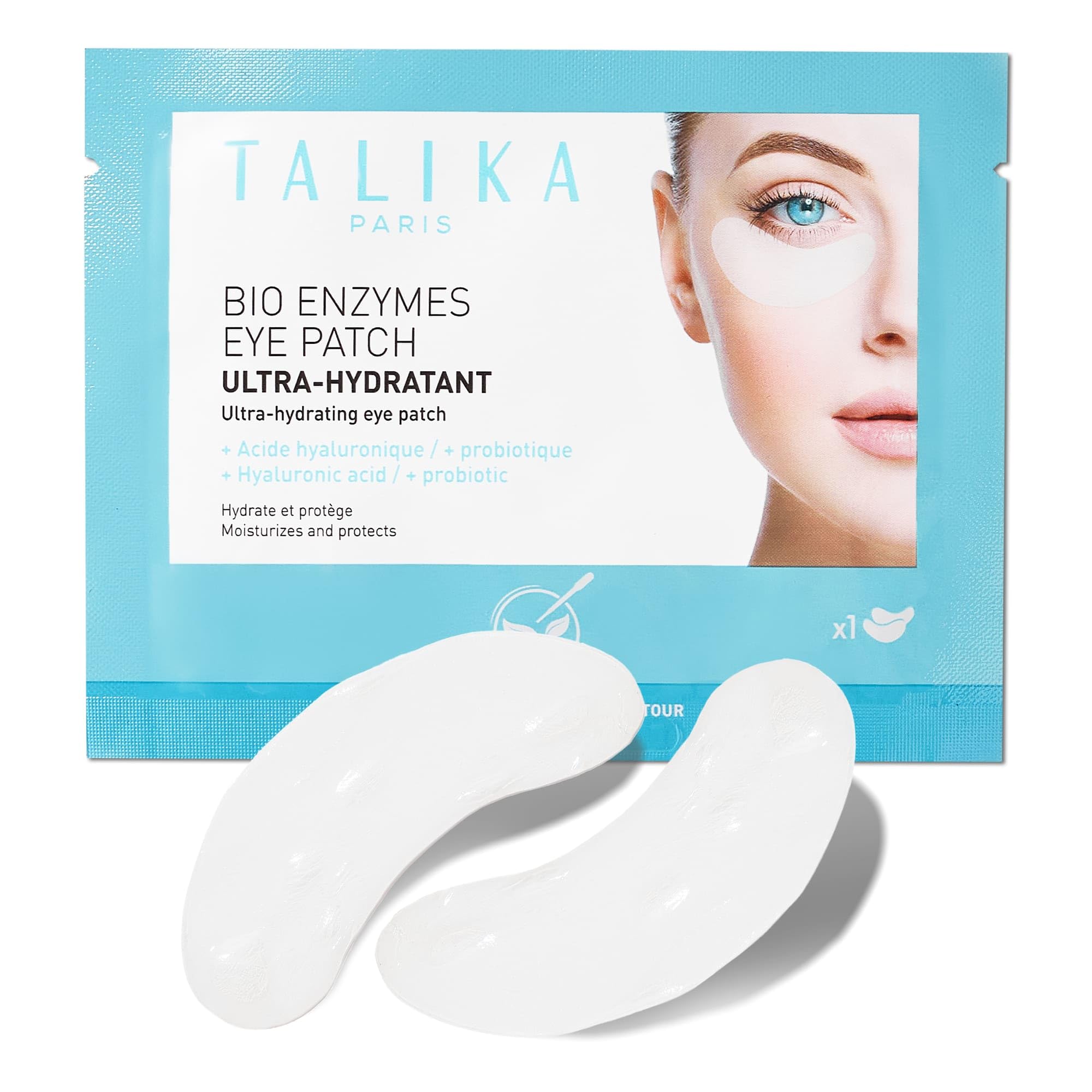 Talika Bio Enzymes Eye Patch (3 Pack) – Ultra-Hydrating Under-Eye Patches for Dark Circles, Tired Eyes & Puffiness
