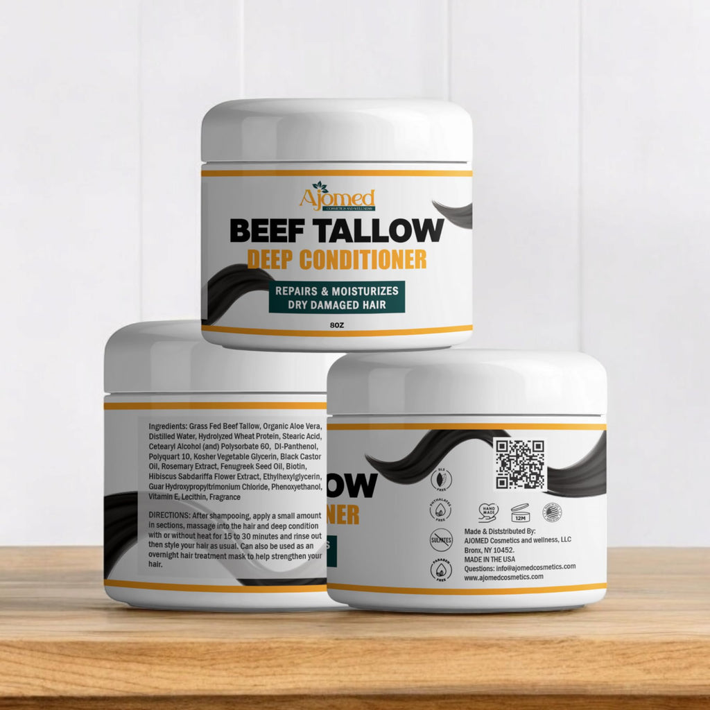Tallow Deep Conditioner | Hair Treatment for Dry & Damaged Hair | Handmade Mask & Detangler