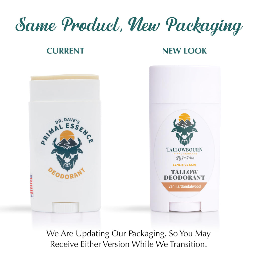Tallowbourn Tallow Deodorant - Aluminum & Baking Soda-Free - Vanilla & Sandalwood - 3 oz