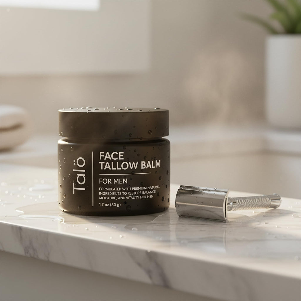 TALÖ Beef Tallow Moisturizer for Men | 100% Natural Grass-Fed Tallow, No Fillers