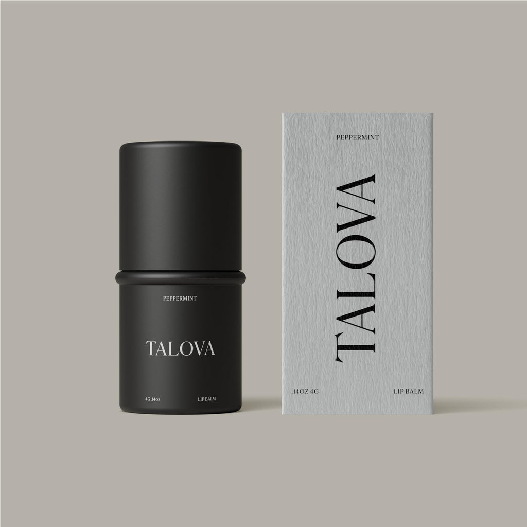 TALOVA Peppermint Grass-Fed Tallow Lip Balm – Overnight Lip Mask with Vitamins A, D, E, and K