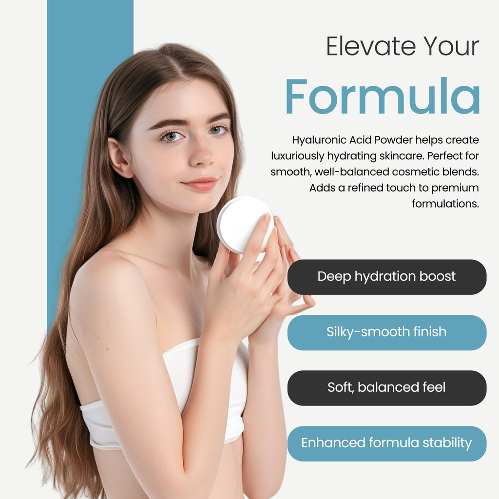 Talsen Chemicals Pure Hyaluronic Acid Powder 1800 kDa+ (2 oz / 56 g) – DIY Serums, Natural Cosmetic Grade