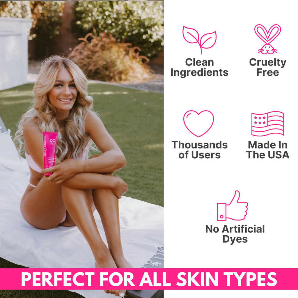 Tanceuticals Self Tanner Dark – Natural-Looking, Long-Lasting Body Tan | Fresh Coconut Scent