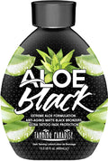 Tanning Paradise Aloe Black Lotion – Anti-Aging Matte Black Bronzer, Tattoo & Color Fade Protection, Deep Hydration (13.5 oz)