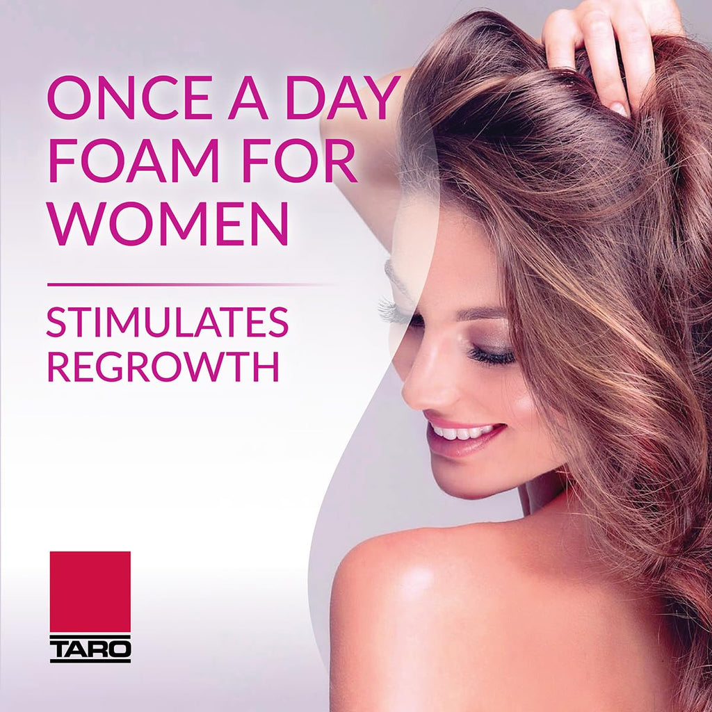 TARO Minoxidil 5% Topical Foam for Women – Hair Regrowth, 2.11 oz, 6 Months Supply