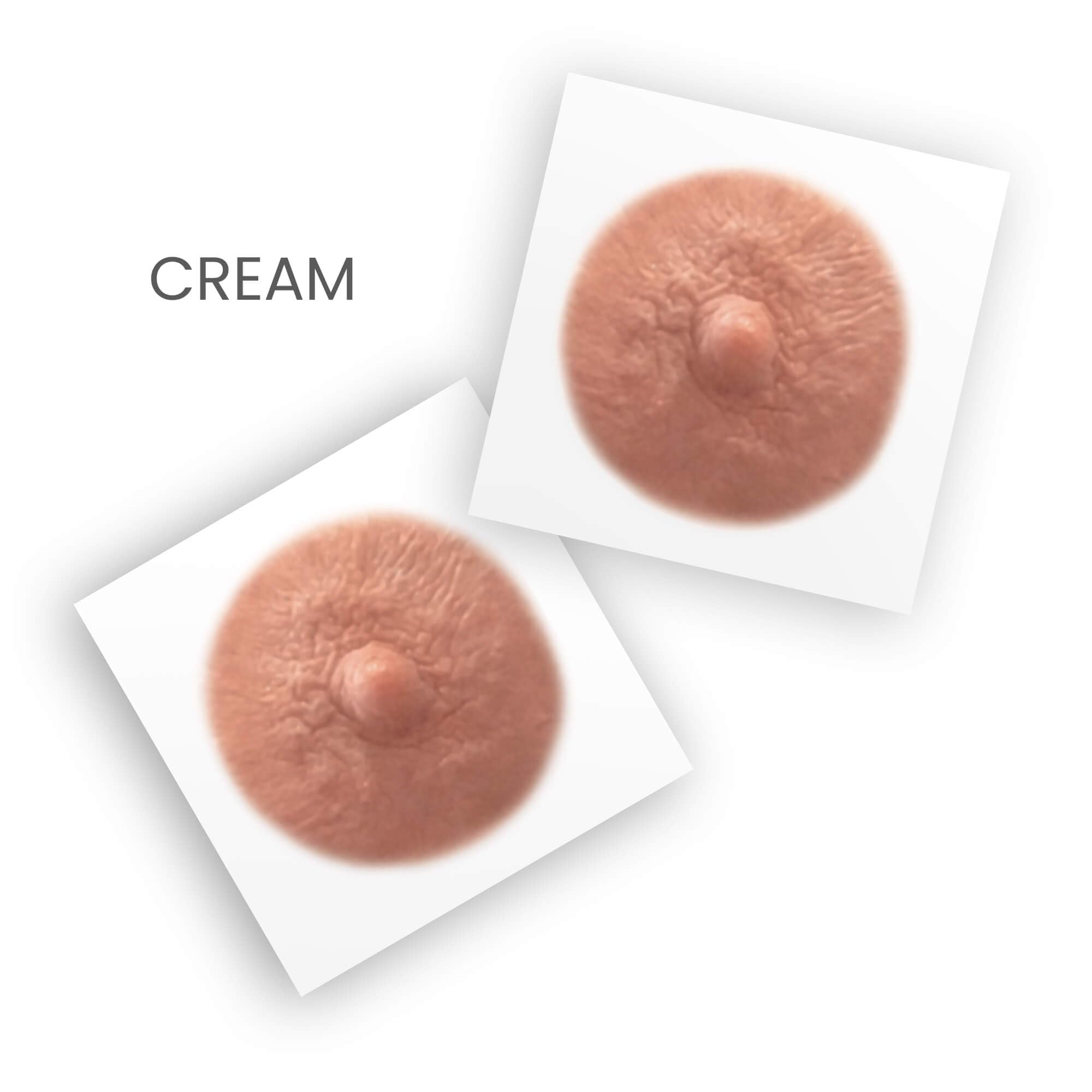 TataTattoos Realistic Nipple & Areola Temporary Tattoos – Cream, Small Pack of 10