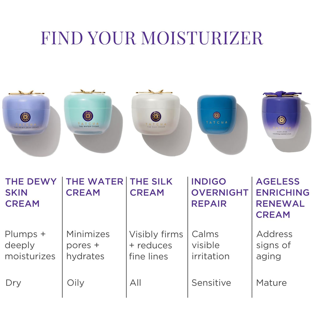 TATCHA Indigo Overnight Repair – Fragrance-Free Night Cream & Serum Treatment, 50 ml / 1.7 oz