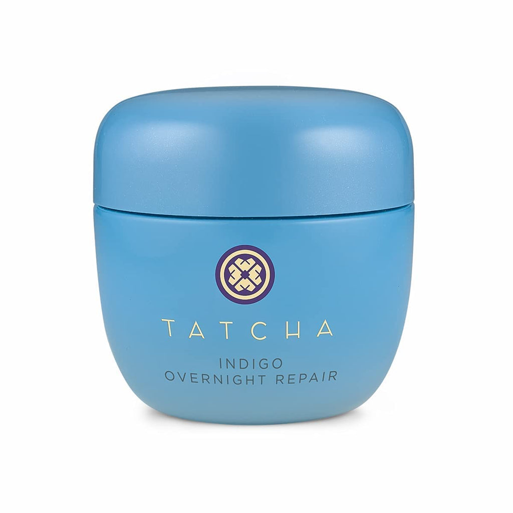 TATCHA Indigo Overnight Repair – Fragrance-Free Night Cream & Serum Treatment, 50 ml / 1.7 oz