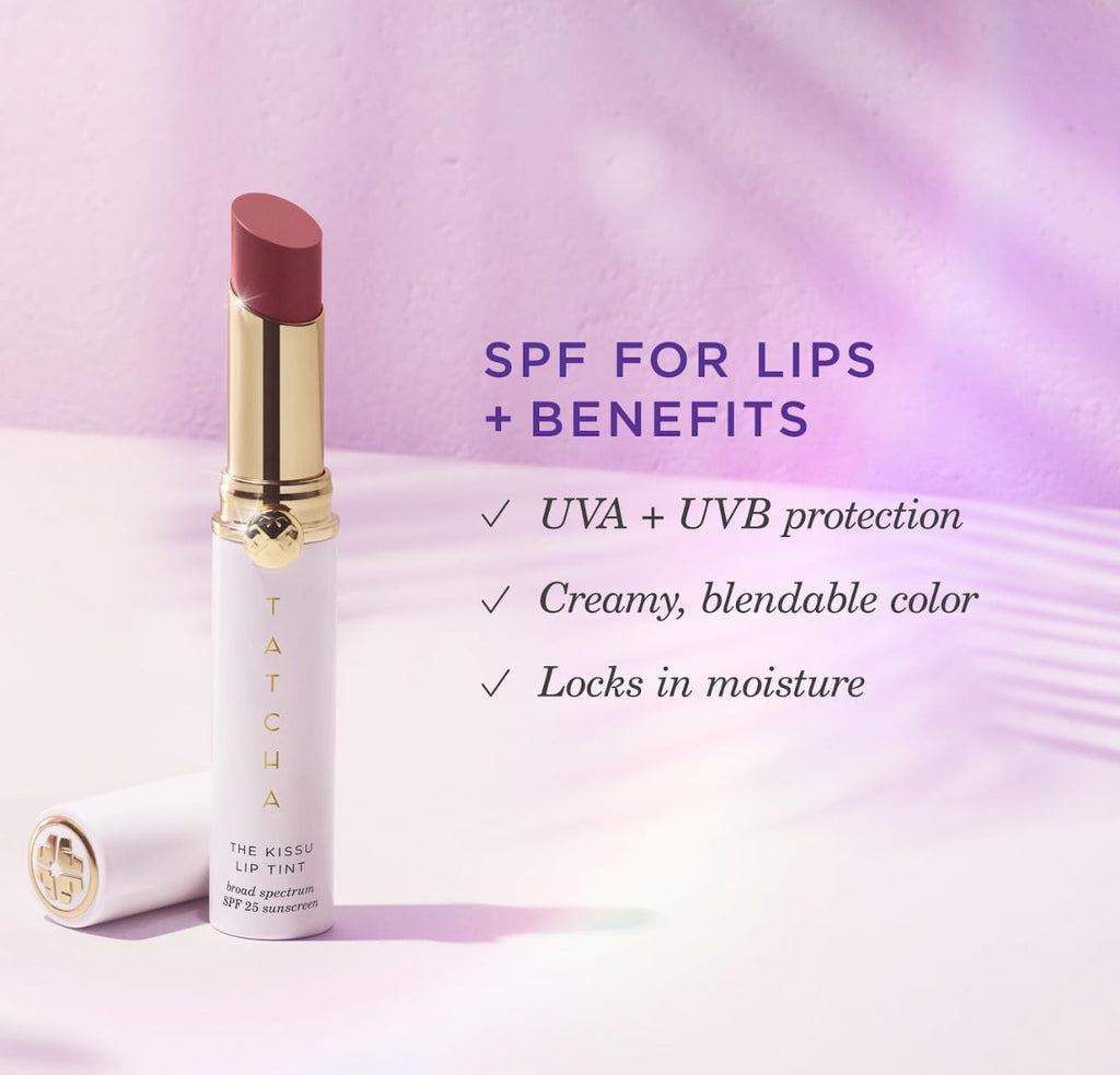 TATCHA Kissu Lip Tint SPF 25 Midnight Lily – Hydrating Tint Lip Sunscreen