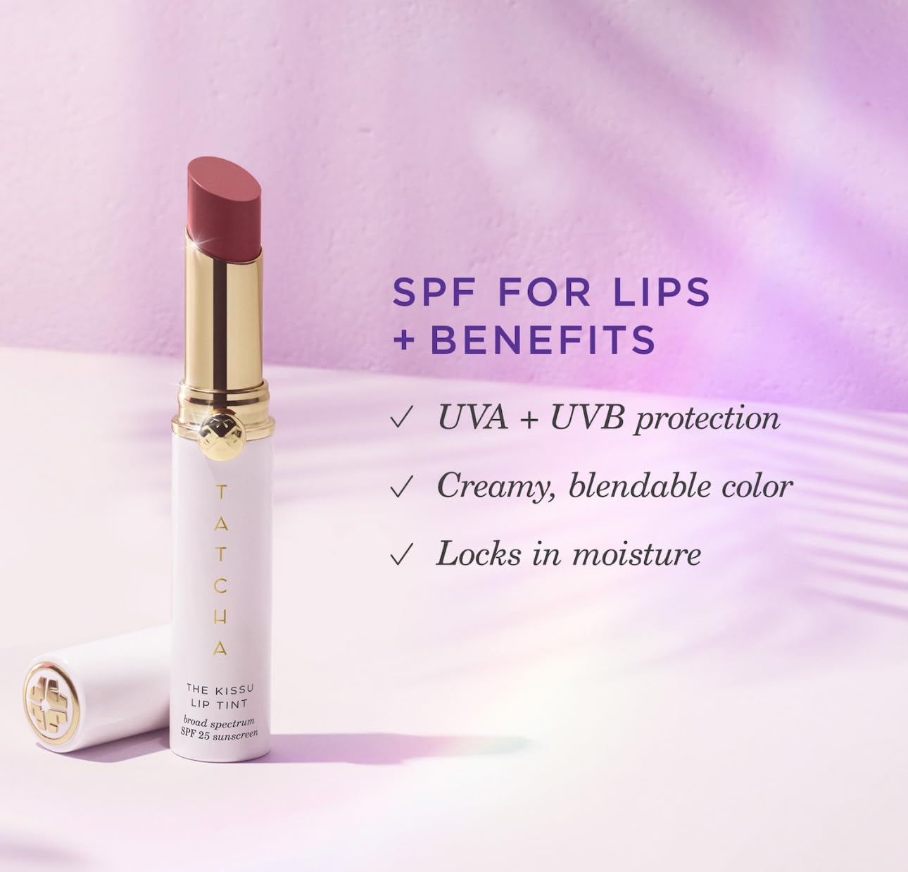 TATCHA Kissu Lip Tint SPF 25 Midnight Lily – Hydrating Tint Lip Sunscreen