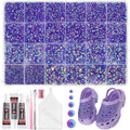 Tatiwoo 20000P Purple AB Flatback Rhinestones Kit – All-in-One Bedazzling Set