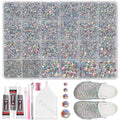 Tatiwoo 20000Pcs AB Flatback Jelly Resin Rhinestones — Mixed Sizes for Crafting & DIY Bedazzling
