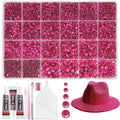 Tatiwoo 20000Pcs Hot Pink Flatback Resin Rhinestones Kit – Mixed Sizes for DIY Crafts & Tumblers
