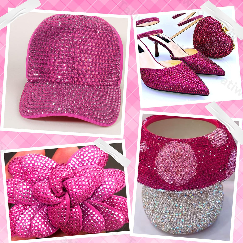 Tatiwoo 20000Pcs Hot Pink Flatback Resin Rhinestones Kit – Mixed Sizes for DIY Crafts & Tumblers